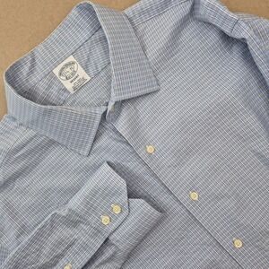 Brooks Brothers Button-Down Shirt Regent • 17.5-35 Blue • Supima Cotton Non-Iron